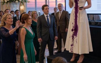 At my brother’s engagement, his fiancée poured vintage Cabernet down my thrift-store dress and laughed. His future mother-in-law dragged me to the vendor table like I was the help. My own brother watched… and turned his back… By 6:05, I had legally terminated their event. And that I was done being their silent ATM.