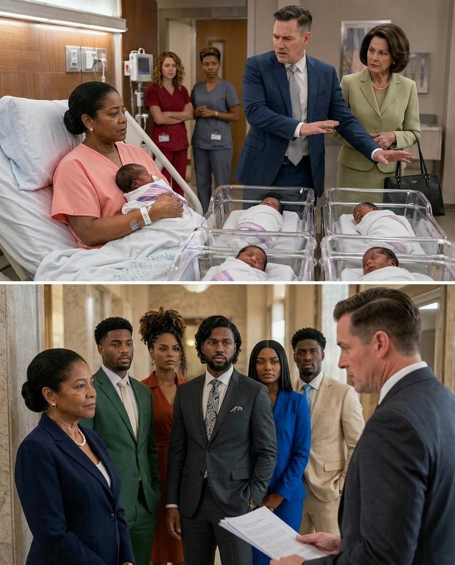My husband saw our five Black newborns and denied them instantly. He abandoned us at the hospital. Thirty years later, the truth forced him to face everything he had destr0yed