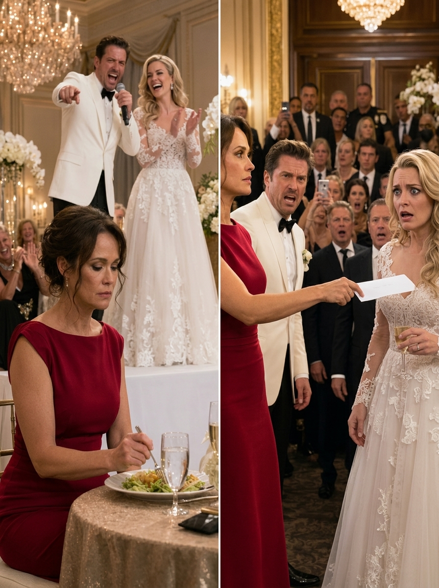 My ex-husband proudly introduced his new bride—a famous plastic surgeon—at their extravagant ballroom wedding, loudly joking that I couldn’t even afford her consultation fee.