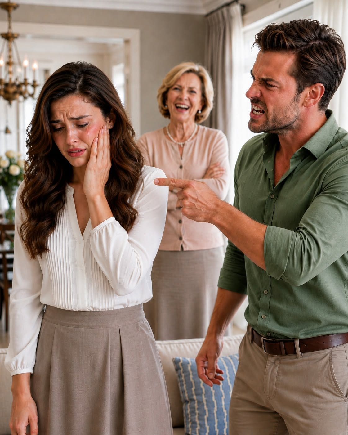 I argued with my mil…My husband ran over to me, sla:pped me, and shouted, “Get out of here!” But what they didn’t know was that the ,000