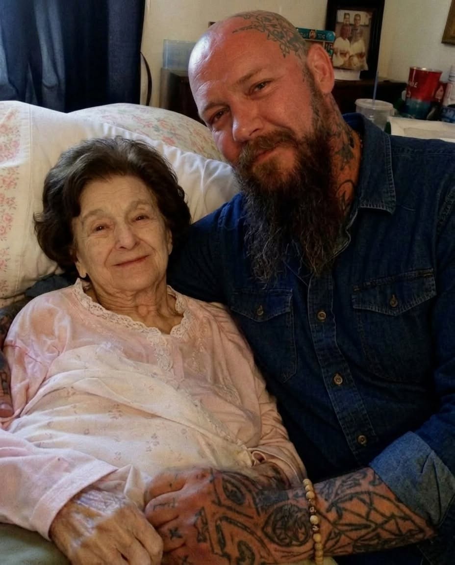 My 81-Year-Old Mother Hired a Heavily Tattooed Biker as Her Caregiver – When I Found Out Why, My Knees Gave Out Right There