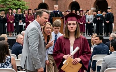 At my own graduation, my father sla:pped me so hard my cap hit the floor. “You don’t deserve that degree,” he spat, while my mother screamed, “You’re just a failure in a gown!”