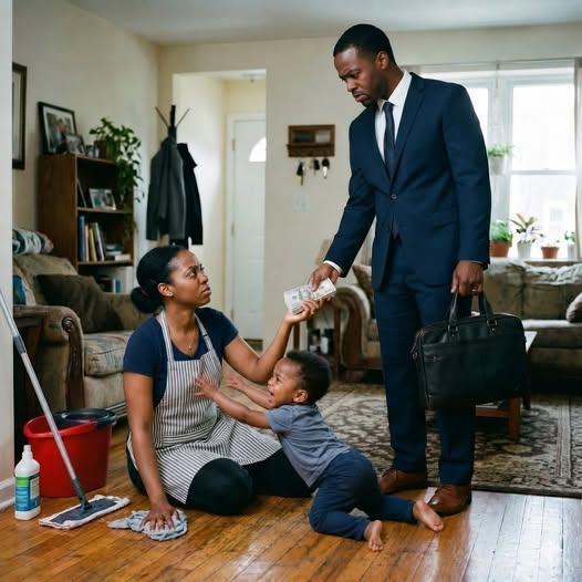 My husband gave me money every week to pay the cleaning lady